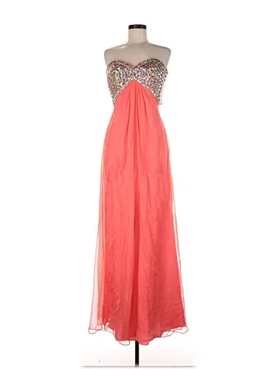 Pre-owned La Femme Cocktail Dress In Orange