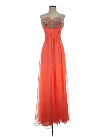 Pre-owned La Femme Cocktail Dress In Orange