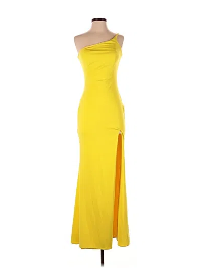 Pre-owned La Femme Cocktail Dress In Yellow