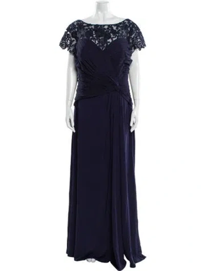 Pre-owned La Femme Linen Long Dress In Blue