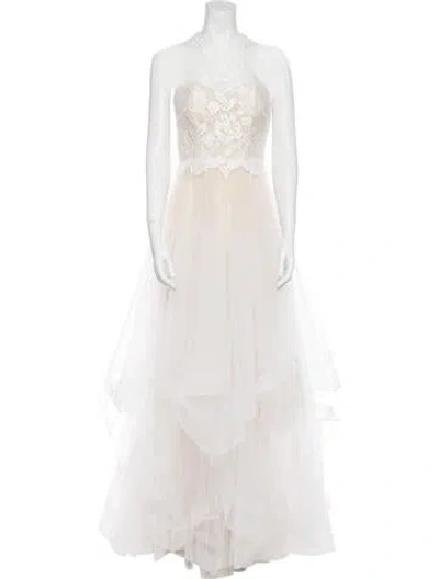 Pre-owned La Femme Linen Long Dress In Neutral
