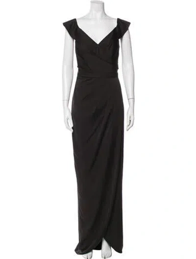 Pre-owned La Femme Linen Long Dress W/ Tags In Gray
