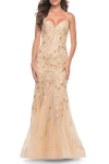 La Femme Mermaid Sequin And Beaded Embellished Prom Dress