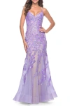 La Femme Mermaid Sequin And Beaded Embellished Prom Dress