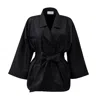 La Femme Mimi Women's Black Blazer Kimono In Black