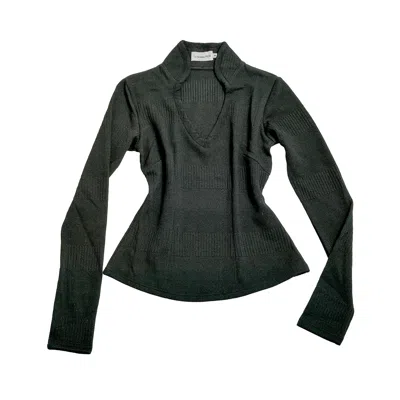 La Femme Mimi Women's Black Thermo Top