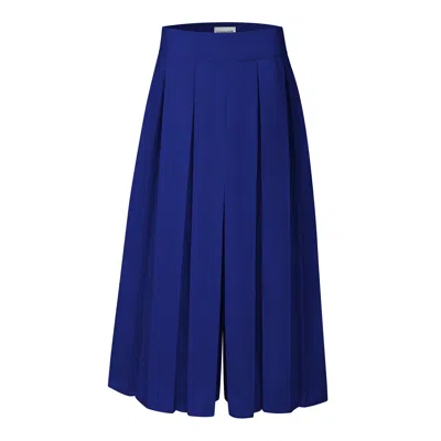 La Femme Mimi Women's Blue Trouser Skirt