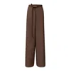 La Femme Mimi Women's Brown Chocolate Trouser - Power Dressing In Brown