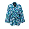 La Femme Mimi Women's Colorful Dice Kimono In Purple