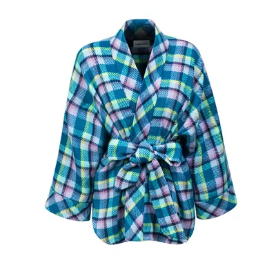 La Femme Mimi Women's Colorful Dice Kimono In Purple