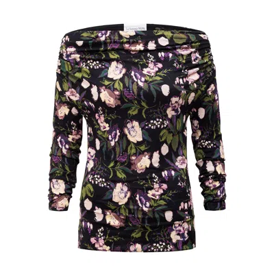 La Femme Mimi Women's Flower Waterfall  Tshirt