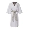 La Femme Mimi Women's Gold / Silver / White Reversible Unisex Kimono Coat In Gold/silver/white