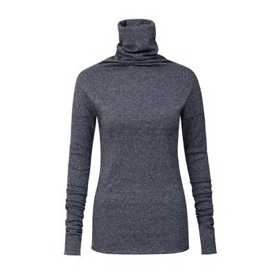 La Femme Mimi Women's Grey Signature Turtleneck