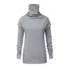 La Femme Mimi Women's Grey Turtleneck In Grey
