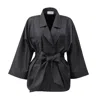 La Femme Mimi Women's Kimono Blazer Grey In Grey