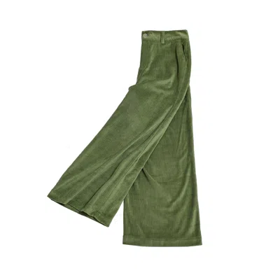 La Femme Mimi Women's Light Green Trousers