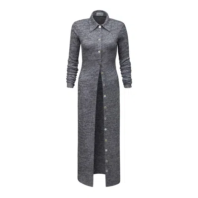 La Femme Mimi Women's Long Shirt Grey