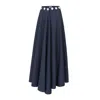 La Femme Mimi Women's Maxi Skirt Dark Blue In Blue
