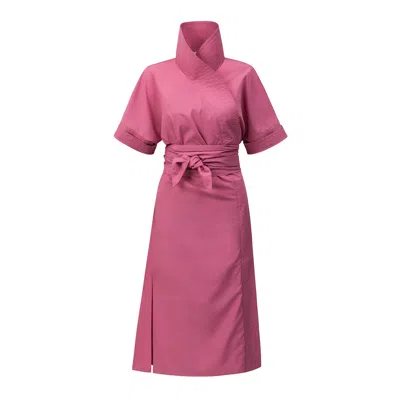 La Femme Mimi Women's Pink / Purple Malinova Wrap Dress In Pink/purple