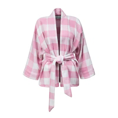La Femme Mimi Women's Pink / Purple / White Kimono Pink And White In Pink/purple/white