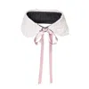 La Femme Mimi Women's White / Rose Gold Baby Pink Zerwaste Collar In White/rose Gold