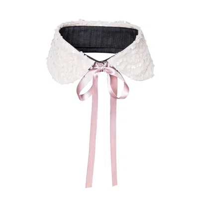 La Femme Mimi Women's White / Rose Gold Baby Pink Zerwaste Collar In White/rose Gold