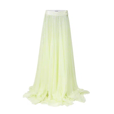 La Femme Mimi Women's Yellow / Orange / White Maxi Evening Skirt In Yellow/orange/white
