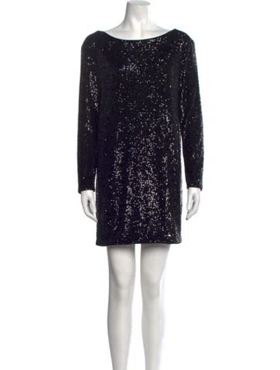 Pre-owned La Femme Patterned Mini Dress W/ Tags In Black