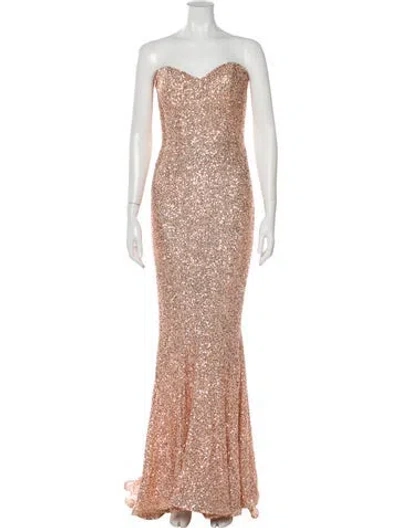 Pre-owned La Femme Strapless Long Dress