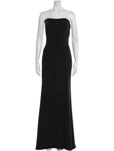 Pre-owned La Femme Strapless Long Dress In Black