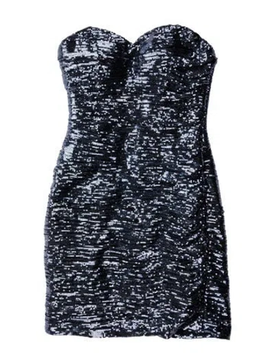 Pre-owned La Femme Strapless Mini Dress In Blue