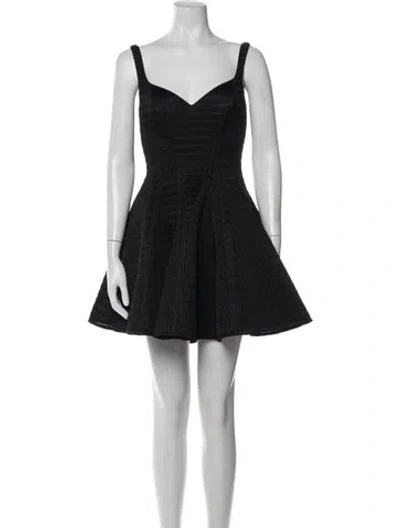 Pre-owned La Femme V-neck Mini Dress In Blue