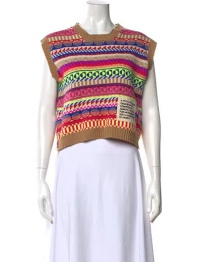 Pre-owned La Fetiche Lambswool Graphic Print Sweater In Multi
