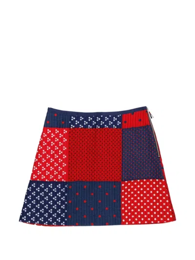 La Fetiche Patchwork-design Mini Skirt In Multi