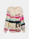 La Fetiche Ultraviolet Hand-knitted Wool Cardigan Size: S