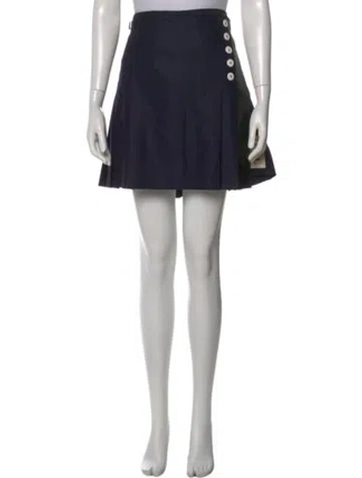 Pre-owned La Fetiche Wool Mini Skirt In Blue