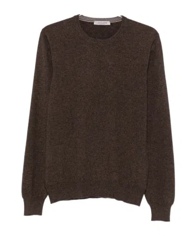La Fileria For D'aniello Crew-neck Long-sleeve Knit In Brown