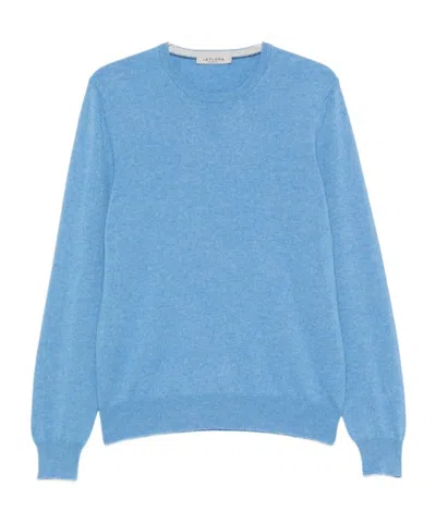 La Fileria For D'aniello Crew-neck Long-sleeve Sweater In Blue