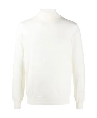 La Fileria For D'aniello Fine Knit Roll Neck Jumper In White