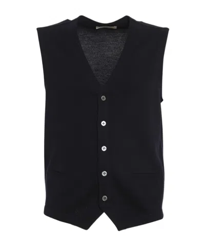 La Fileria For D'aniello Knitted Sweater Vest In Black