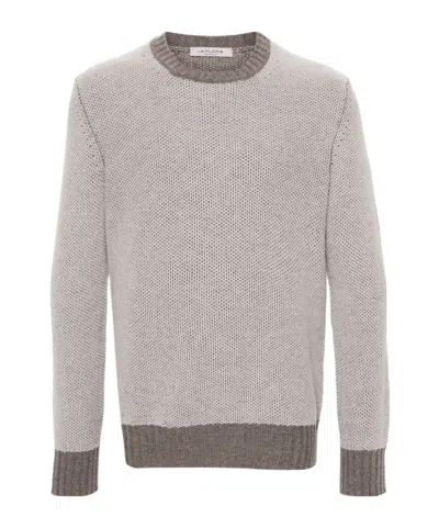 La Fileria For D'aniello Round Neck Sweater In Gray
