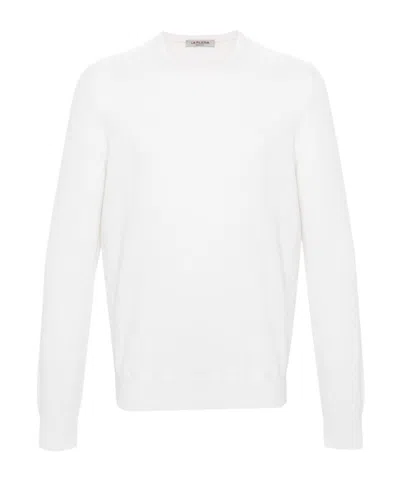 La Fileria For D'aniello Round Neck Sweater In White