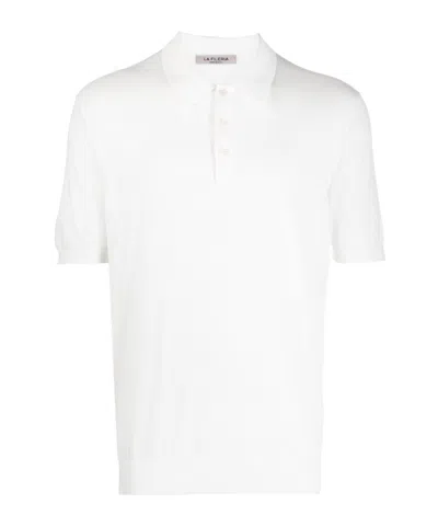 La Fileria For D'aniello Short-sleeve Cotton Polo Shirt In White
