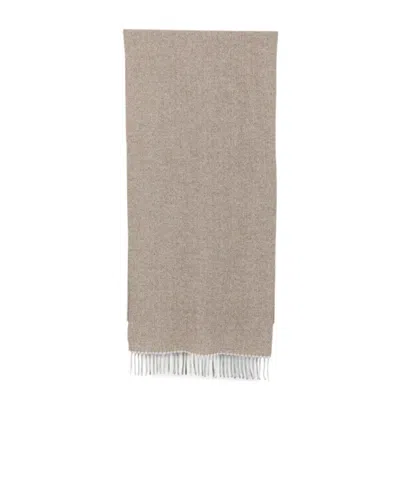 La Fileria For D'aniello Tasseled Scarf In Brown