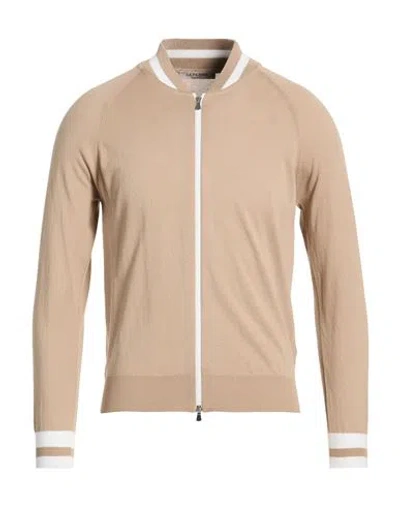 La Fileria Man Cardigan Beige Size 40 Cotton In Neutral