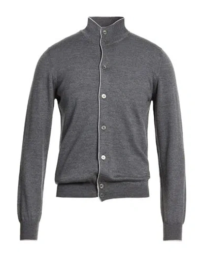 La Fileria Man Cardigan Grey Size 36 Virgin Wool In Gray