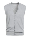 La Fileria Man Cardigan Grey Size 38 Virgin Wool, Viscose, Cashmere
