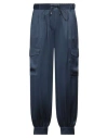 La Fileria Man Pants Navy Size 34 Silk In Navy