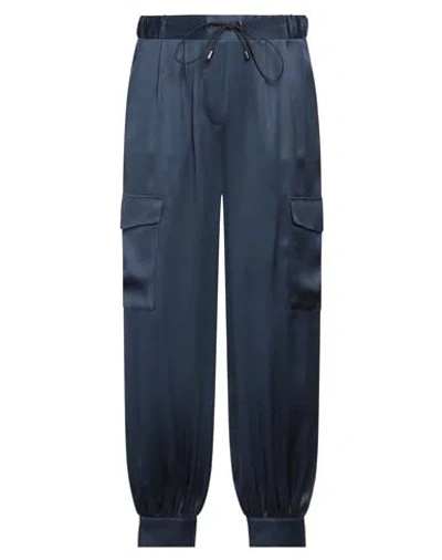 La Fileria Man Pants Navy Size 34 Silk