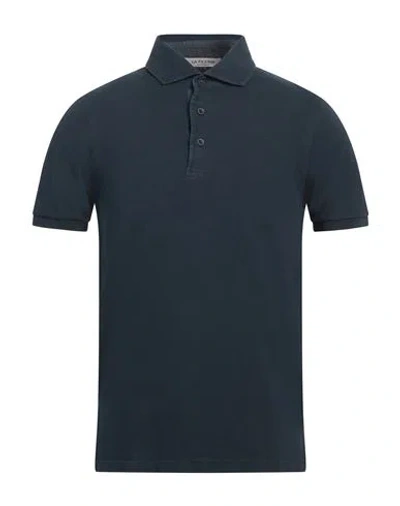 La Fileria Man Polo Shirt Midnight Blue Size 46 Cotton